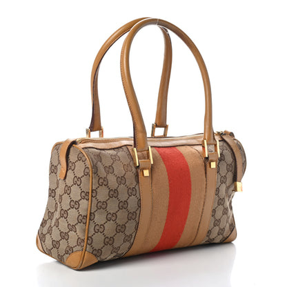 Gucci Monogram Vintage Web Small Boston Yellow 2 of 5