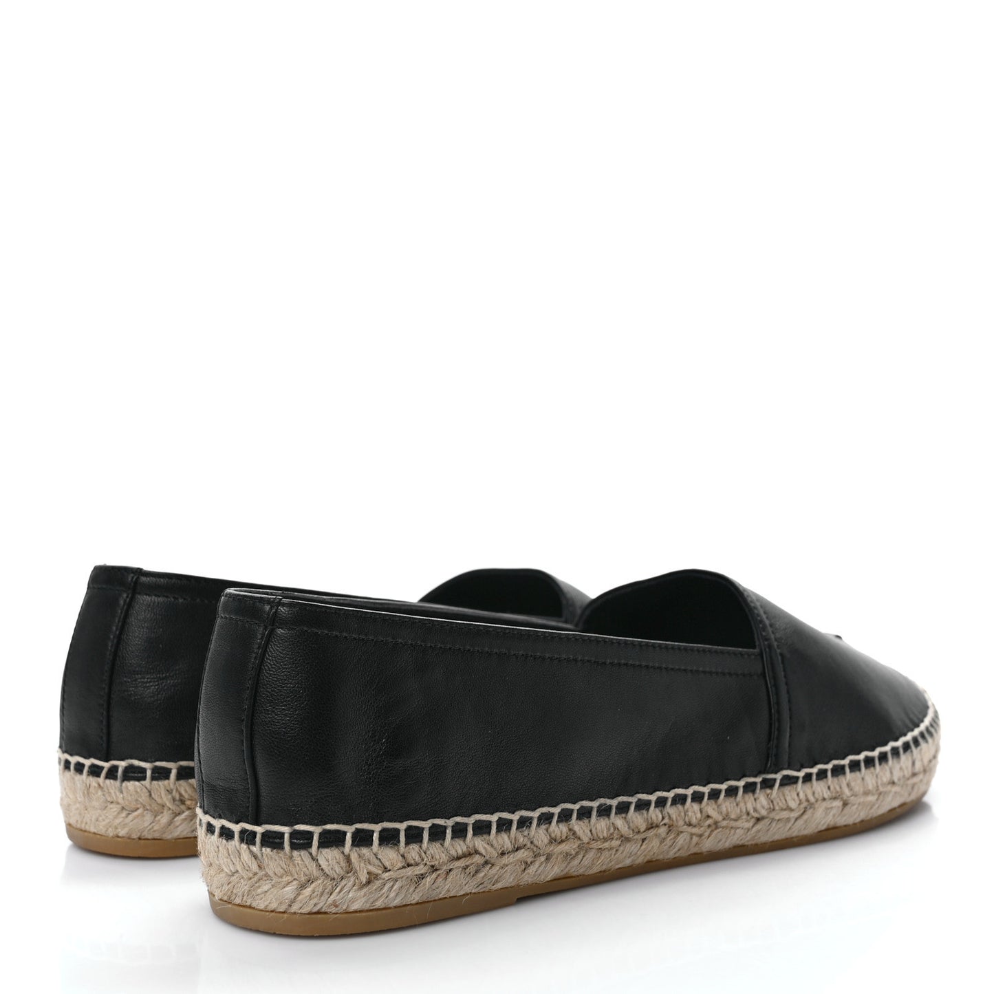 Lambskin Monogram Espadrilles 41 Black