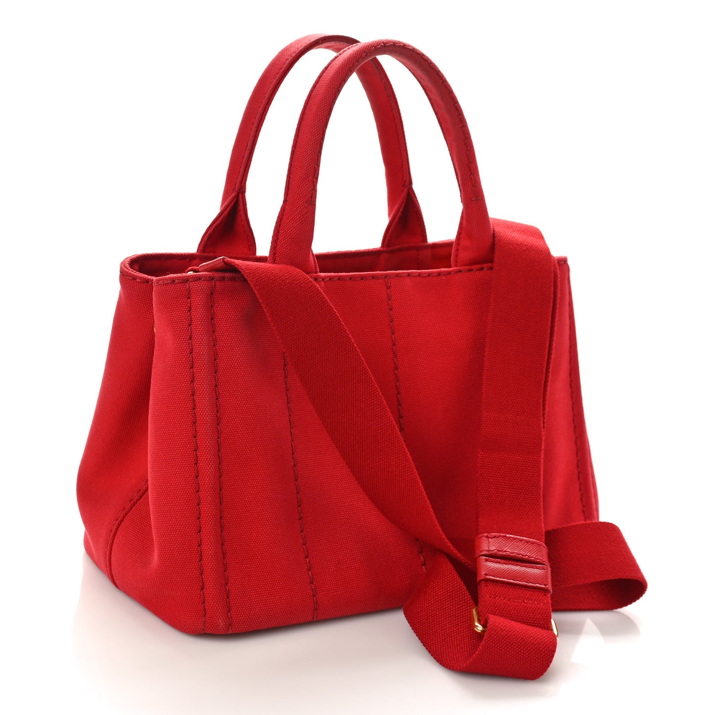 Canapa Small Logo Tote Rosso