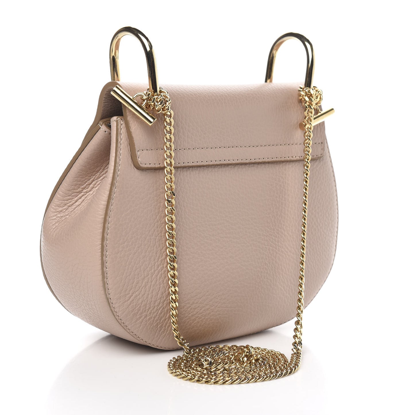 Grained Lambskin Mini Drew Shoulder Bag Cement Pink