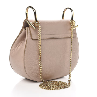 Chloe Grained Lambskin Mini Drew Shoulder Bag Cement Pink 3 of 9