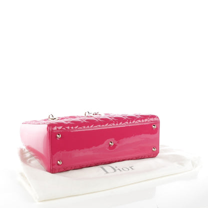 Christian Dior Patent Cannage Large Lady Dior Fuchsia 4 of 9