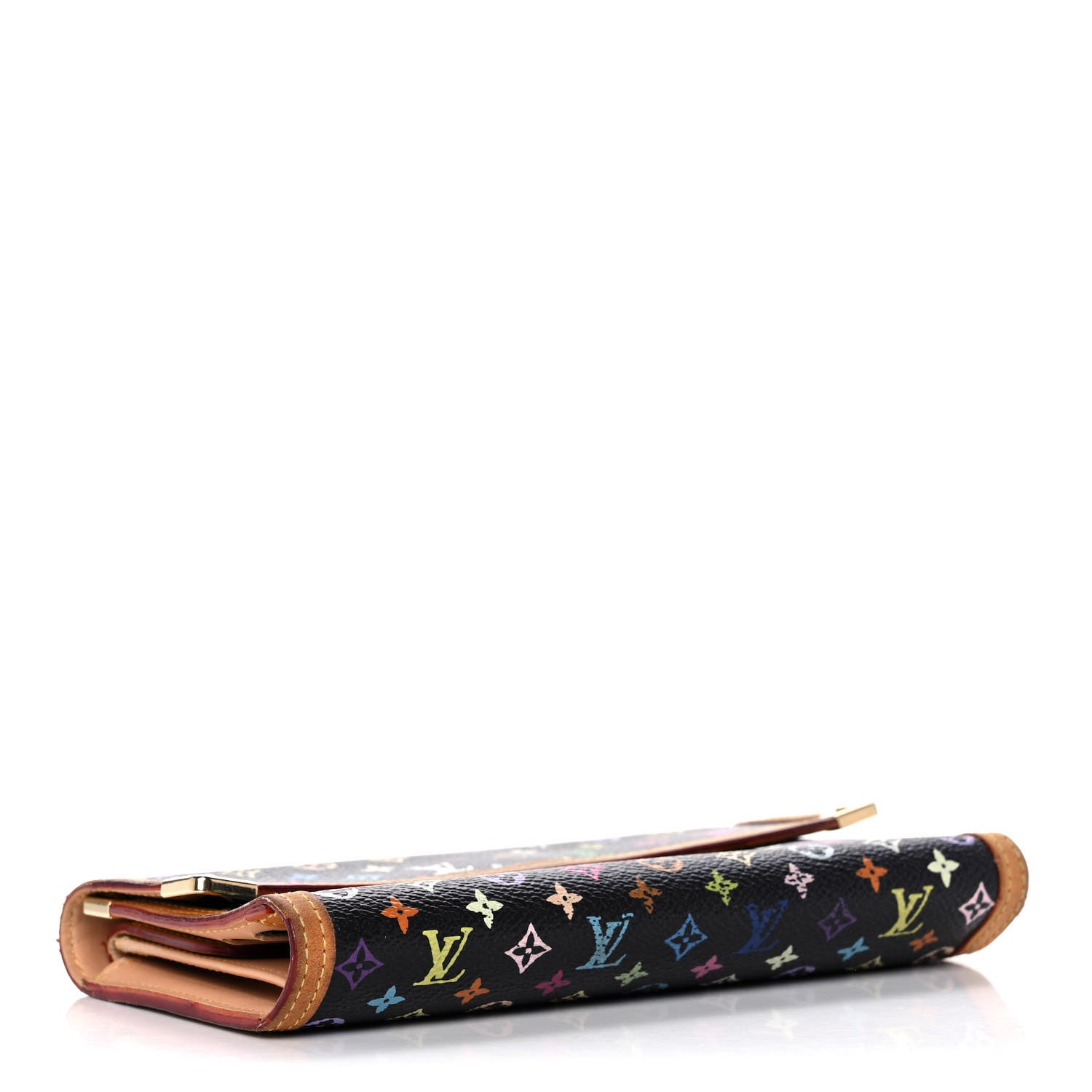 Louis Vuitton Monogram Multicolor Porte Tresor International Wallet Black 4 of 12