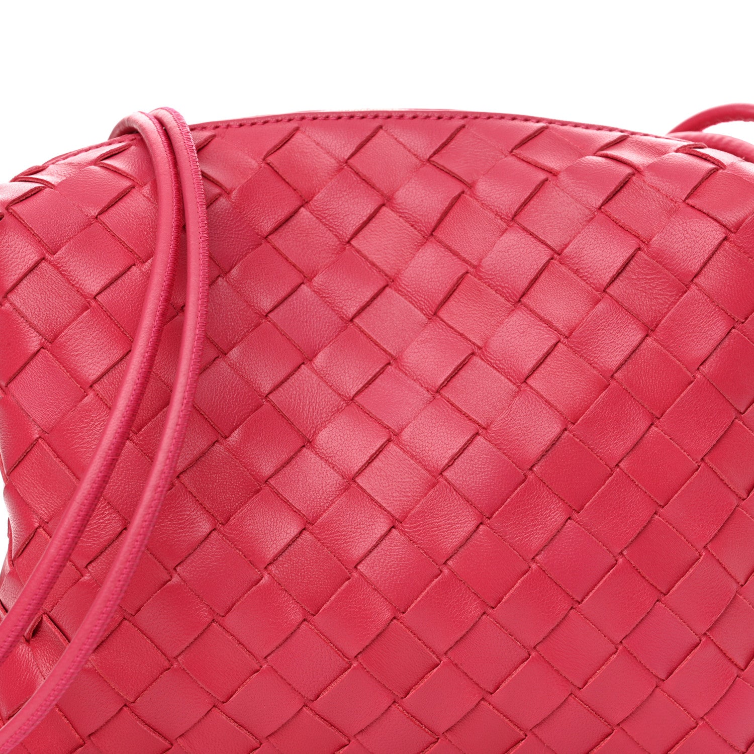 Bottega Veneta Nappa Intrecciato Small Loop Camera Bag Cranberry 7 of 9