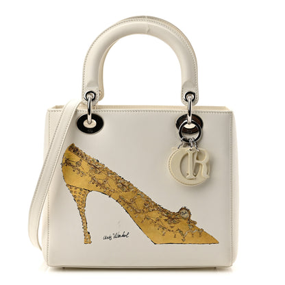 Christian Dior X Andy Warhol Calfskin Medium Lady Dior White 1 of 10