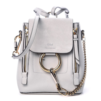 Chloe Suede Calfskin Mini Faye Backpack Airy Grey 1 of 10