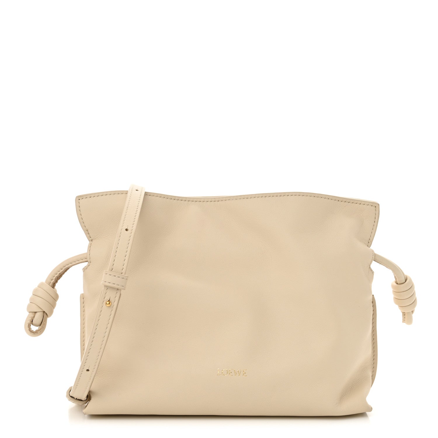 Loewe Calfskin Mini Flamenco Knot Clutch Angora 1 of 10