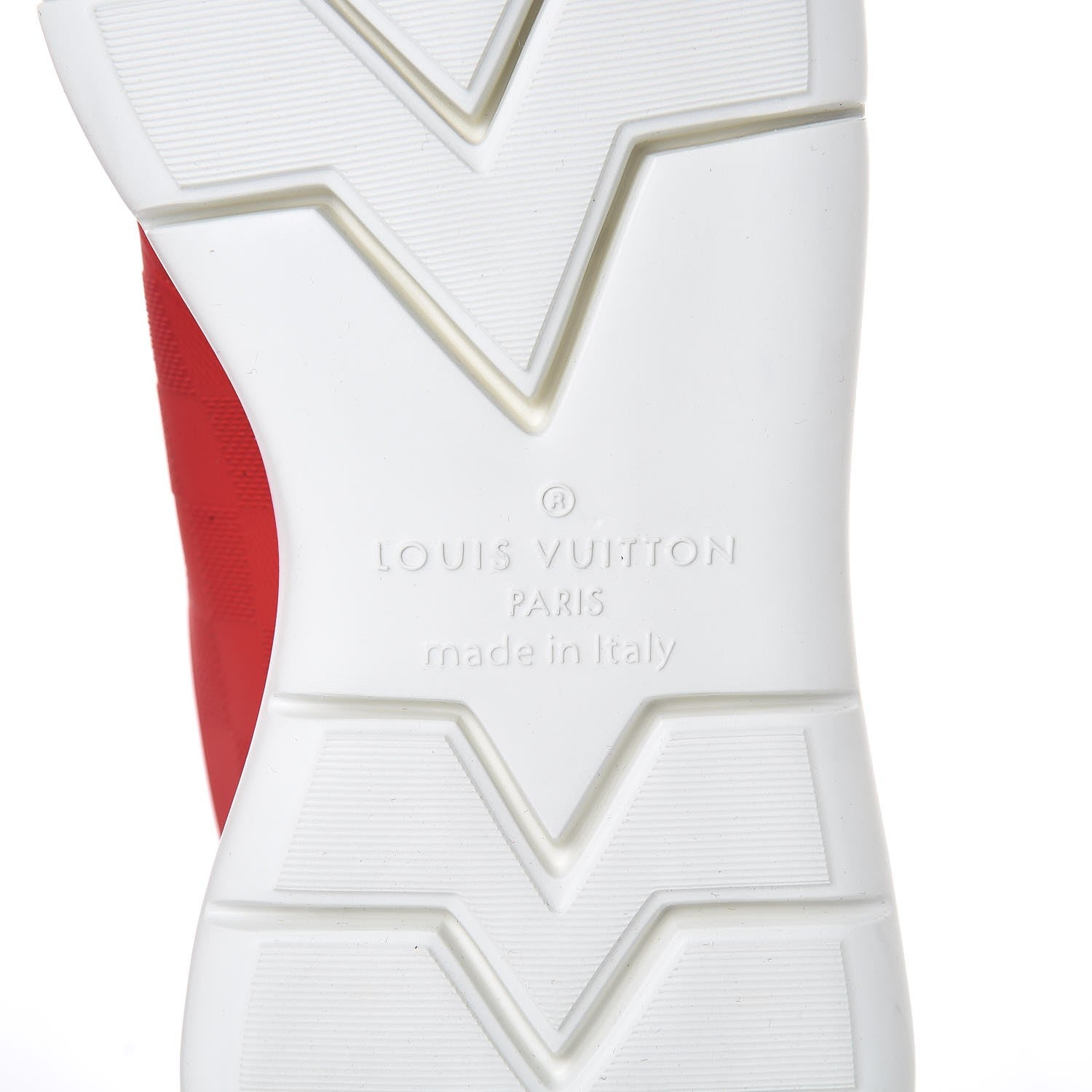 Louis Vuitton Rubber Mesh Suede Damier Fastlane Low Sneakers 5 Rouge 8 of 8