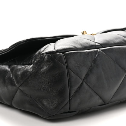 Chanel Lambskin Quilted Maxi Chanel 19 Flap Black 10 of 10