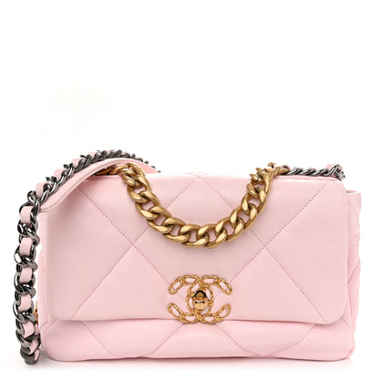 Chanel Lambskin Quilted Medium Chanel 19 Flap Light Pink 1 of 11