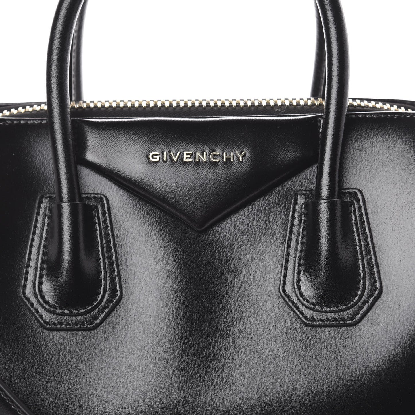 Shiny Lord Calfskin Small Antigona Black