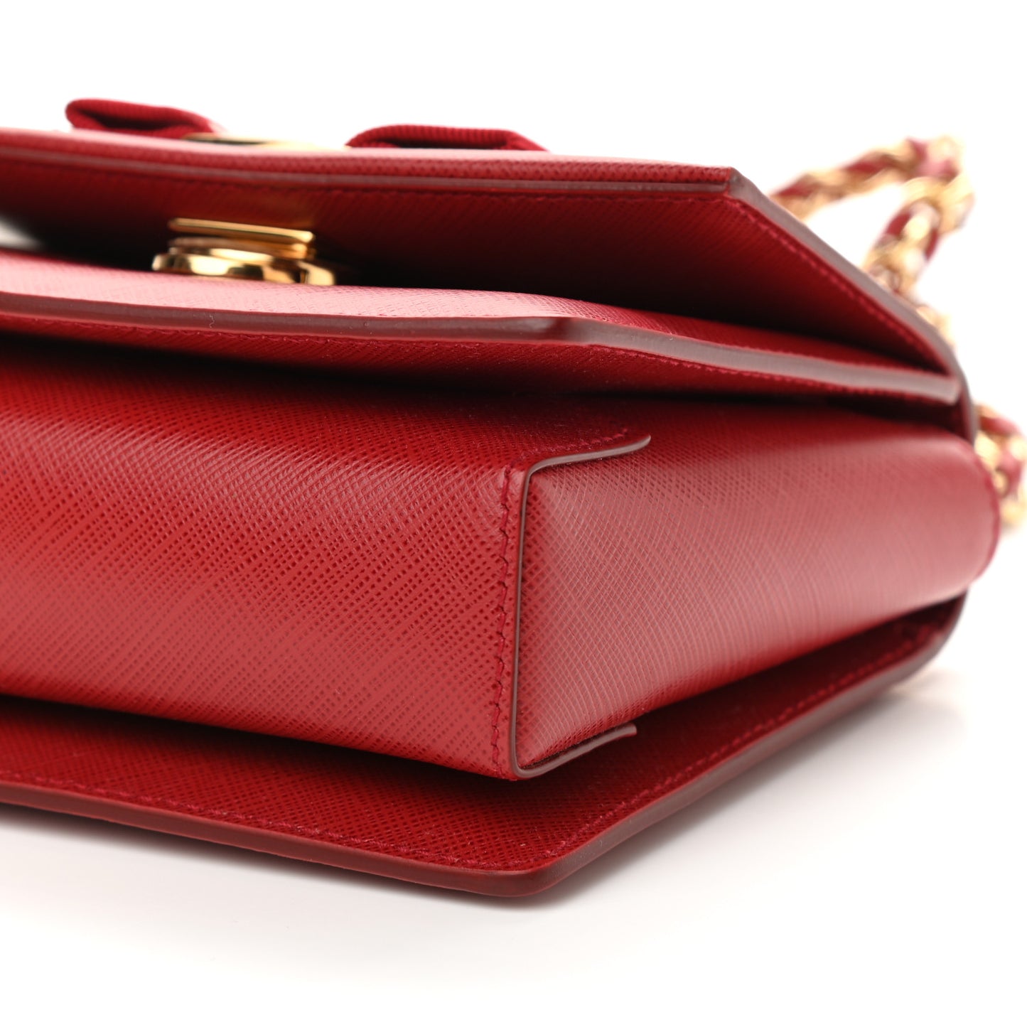 Printed Calfskin Ginny Crossbody Bag Rosso
