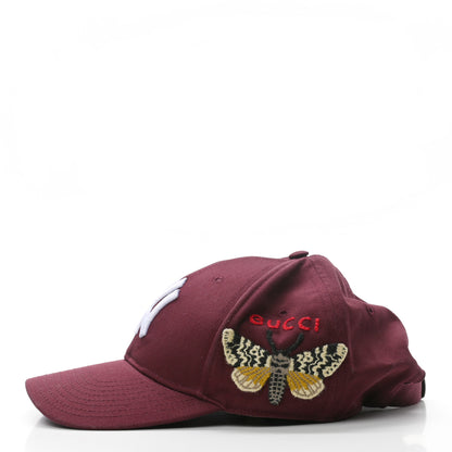 Gucci X MLB Cotton NY Yankees Baseball Hat 57-61 Lacquer 4 of 9