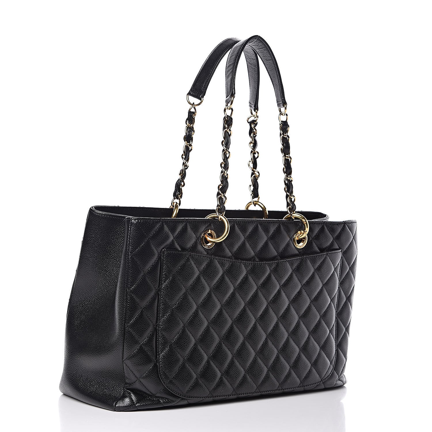Chanel Caviar Quilted XL Grand Shopping Tote GST Black 3 of 11