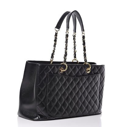 Chanel Caviar Quilted XL Grand Shopping Tote GST Black 3 of 11