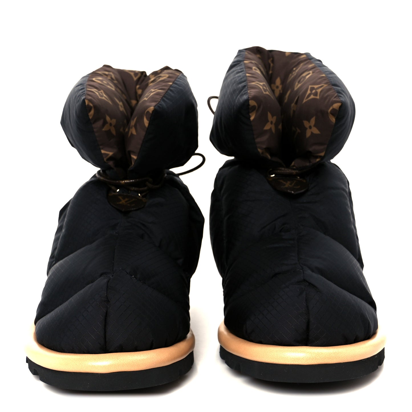 Nylon Monogram Pillow Comfort Ankle Boot 38 Black