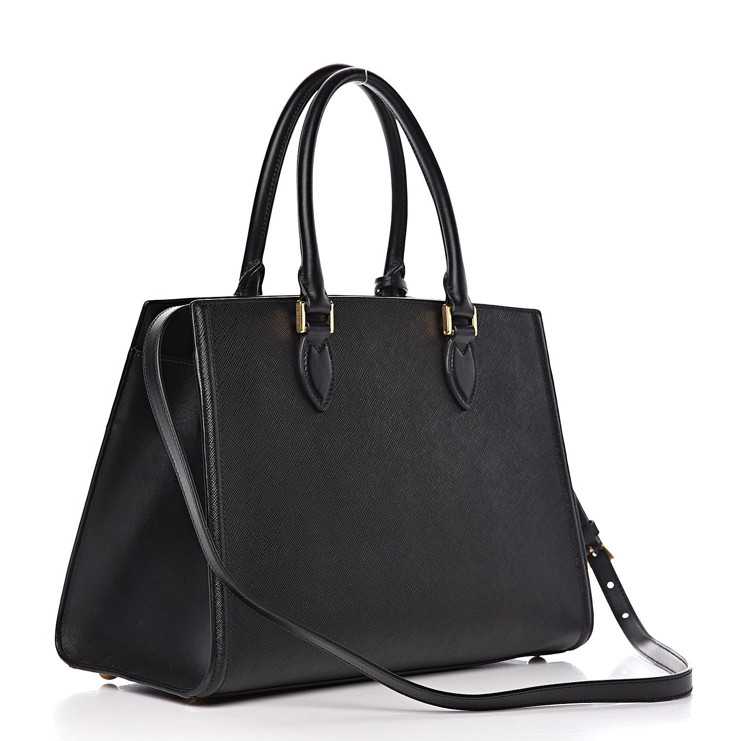 Prada Saffiano Soft Calfskin Tote Black 4 of 11