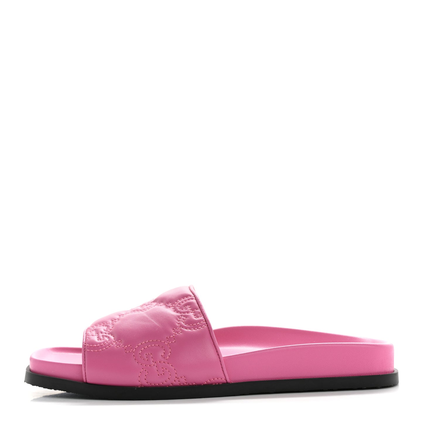 Nappa GG Matelasse Flat Slide Sandals 39 Bon Bon