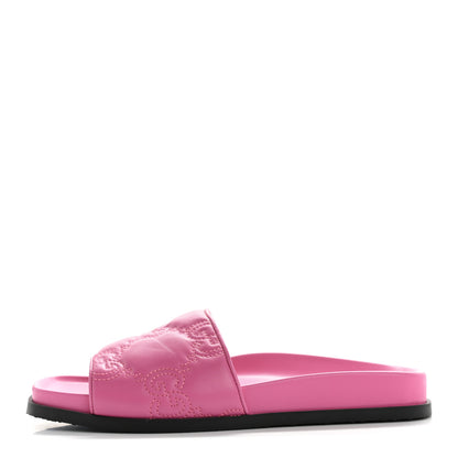 Gucci Nappa GG Matelasse Flat Slide Sandals 39 Bon Bon 1 of 10
