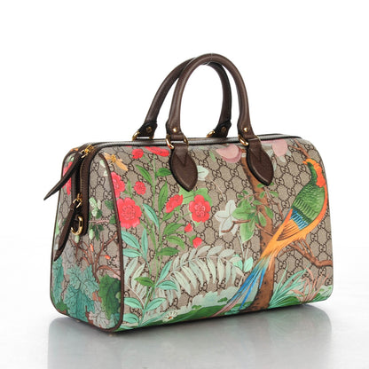 Gucci GG Supreme Monogram Tian Medium Boston Beige Multicolor New Acero 3 of 7