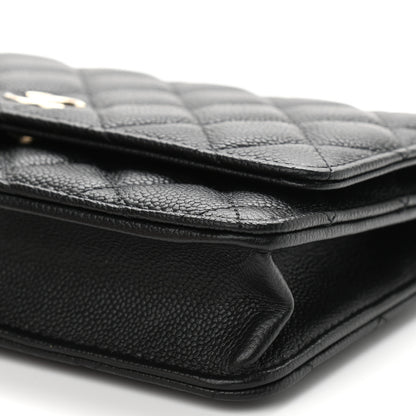 Chanel Caviar Quilted Tiny CC Wallet On Chain WOC Black 10 of 13