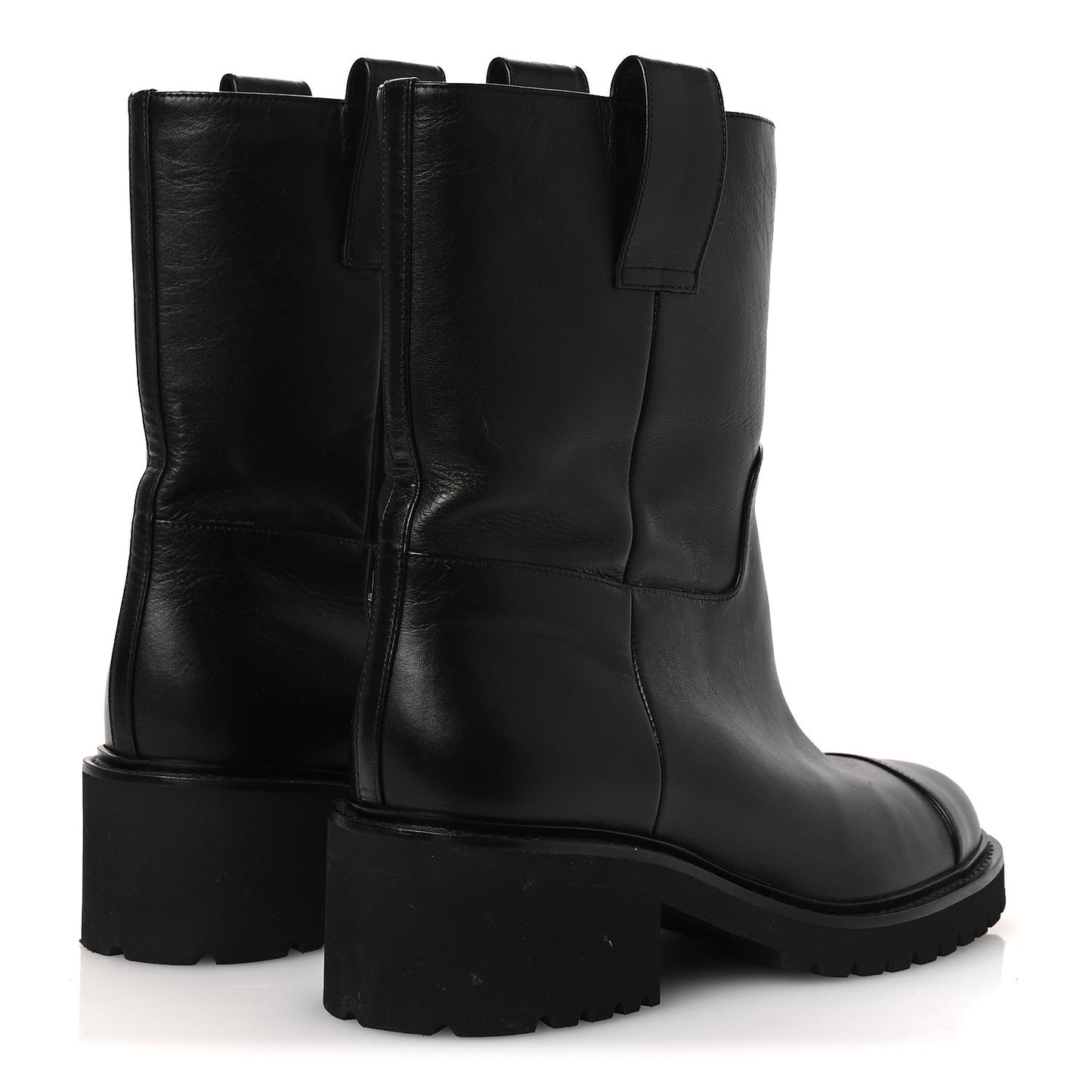 Calfskin CC Ankle Boots 37.5 Black