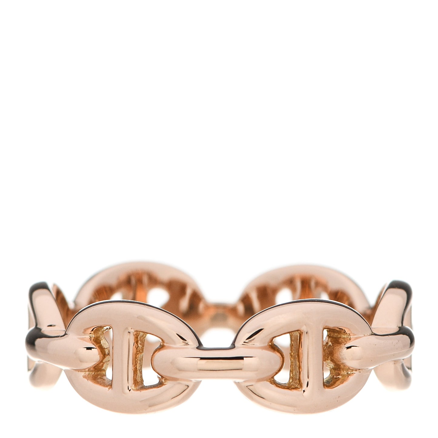 18K Rose Gold PM Chaine D'Ancre Enchainee Ring 52 6