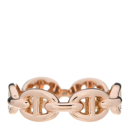 Hermes 18K Rose Gold PM Chaine D'Ancre Enchainee Ring 52 6 2 of 5