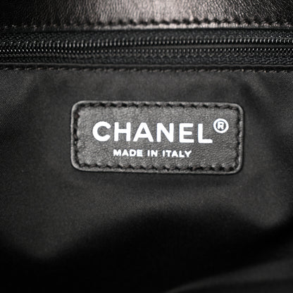 Chanel Patent Tweed Maxi Camellia Petals Flap Black 5 of 12