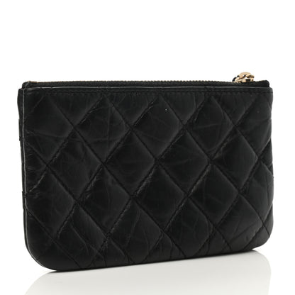Chanel Aged Calfskin Charm Quilted Small Reissue Cosmetic Case Black 3 of 8