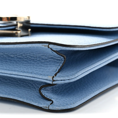 Gucci Dollar Calfskin Small Interlocking G Shoulder Bag Mineral Blue 10 of 14