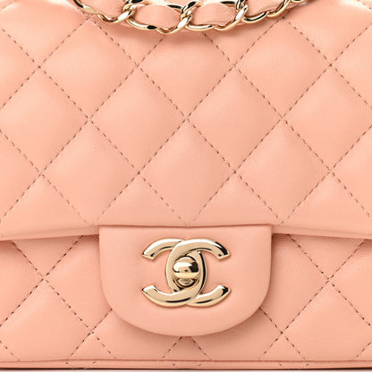 Chanel Lambskin Quilted Mini Square Flap Light Pink 7 of 10