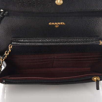 Chanel Caviar Quilted Wallet On Chain WOC Black 5 of 9