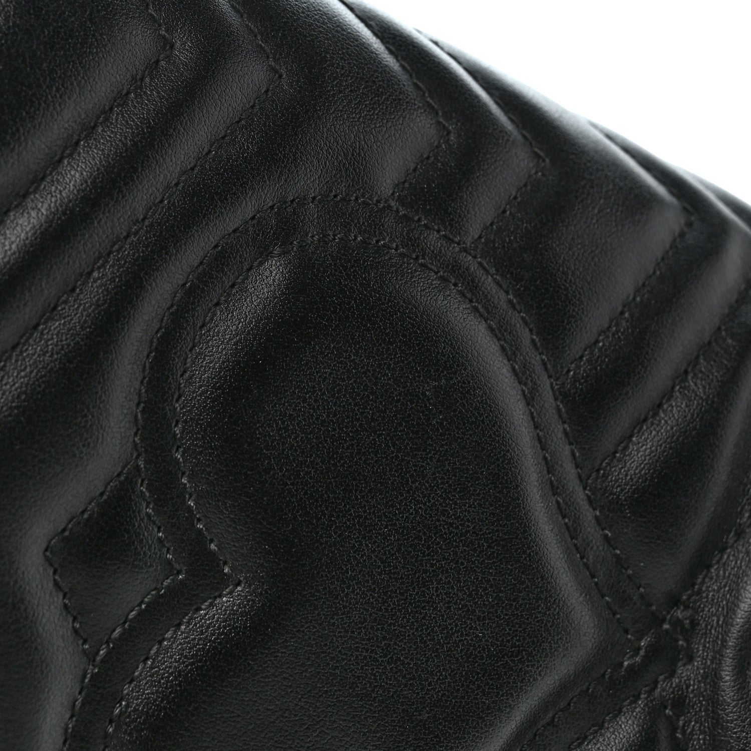 Gucci Calfskin Matelasse Mini GG Marmont 2.0 Bucket Bag Black 10 of 10