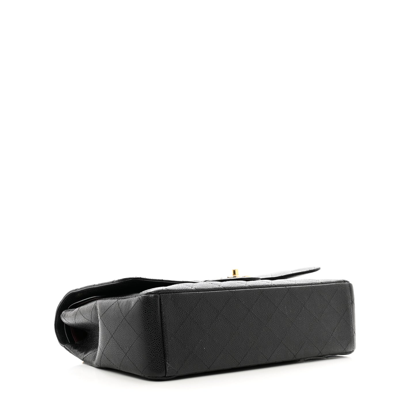 Caviar Quilted Maxi Double Flap Black