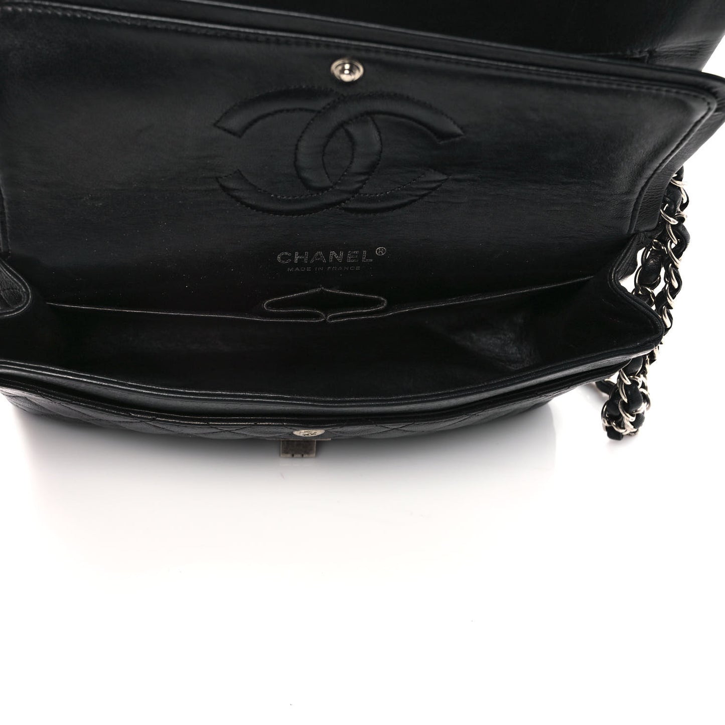 Lambskin Quilted Medium Hybrid Reissue Flap Black
