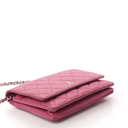 Chanel Iridescent Caviar Quilted Wallet On Chain WOC Pink 4 of 14
