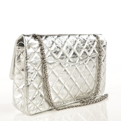Chanel Metallic Aged Calfskin Quilted 2.55 Reissue 227 Flap Silver 4 of 17