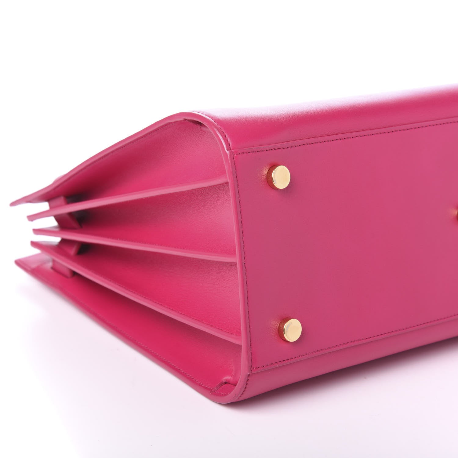 Saint Laurent Calfskin Small Sac De Jour Lipstick Fuchsia 6 of 9