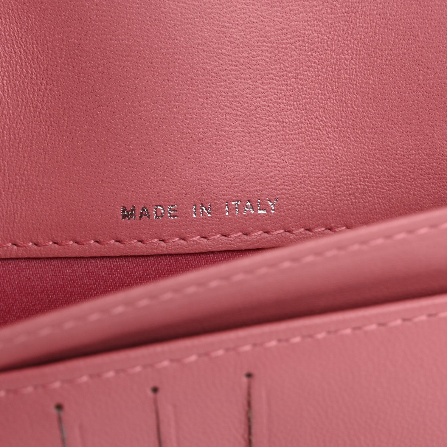 Chanel Lambskin Camellia Embossed Zip Around Organizer Wallet Pink 7 of 22