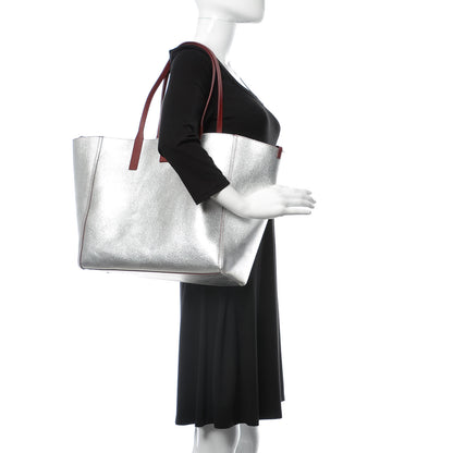 MCM Grained Calfskin Medium Reversible Wandel Tote Ruby Tan 2 of 11