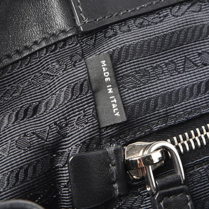 Prada Soft Calfskin Cinch Backpack Black 7 of 9