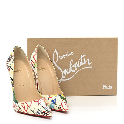 Christian Louboutin Patent Loubitag So Kate 120 Pumps 36.5 White Multi 8 of 8
