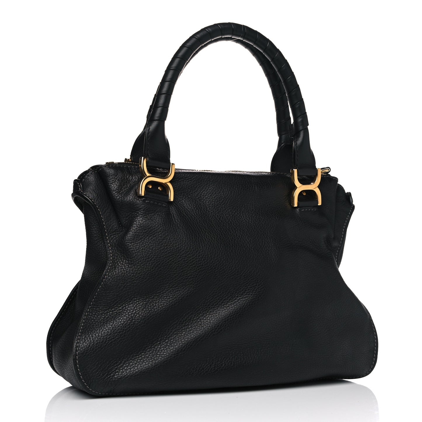 Calfskin Medium Marcie Satchel Black