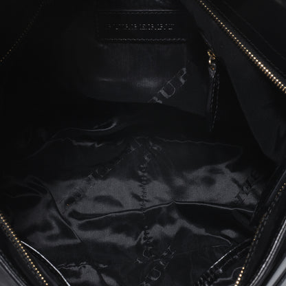 Burberry Lambskin Bridle Calfskin Small Dutton Hobo Black 5 of 9