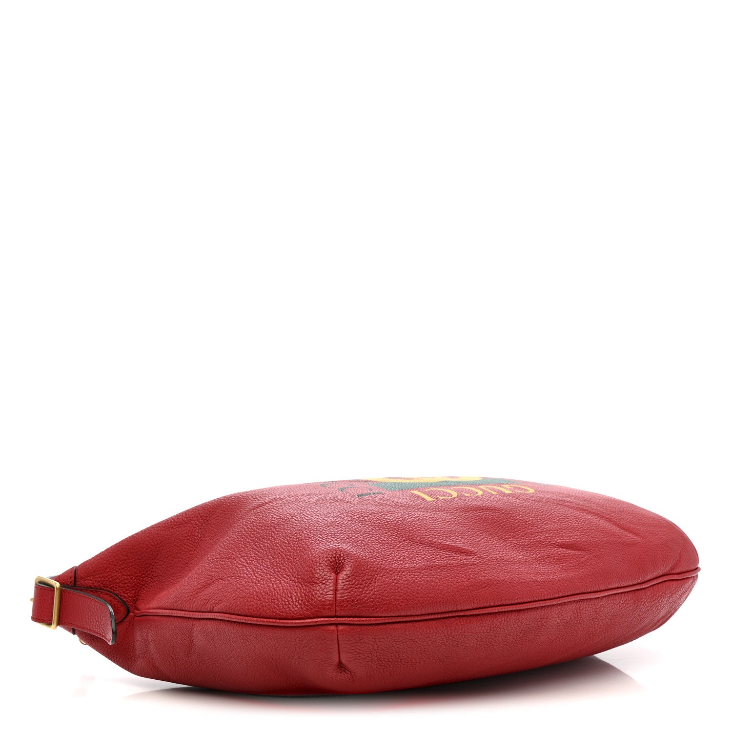 Gucci Grained Calfskin Logo Half Moon Hobo Red 4 of 13