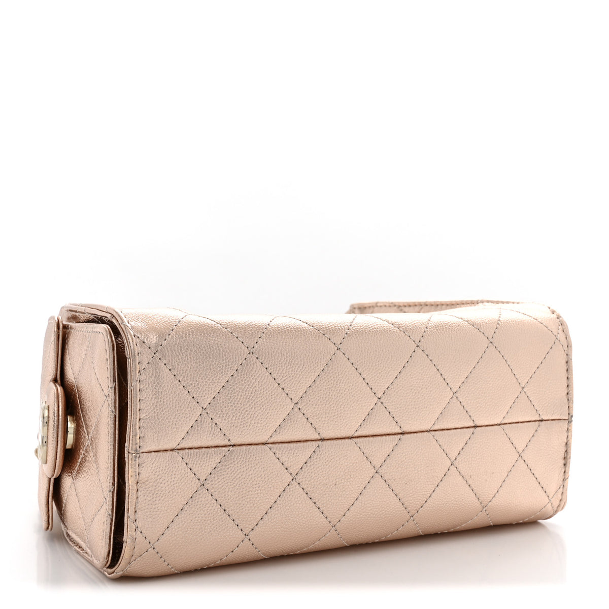 Chanel Metallic Caviar Quilted Mini Chanel 25 Handbag Copper 4 of 12