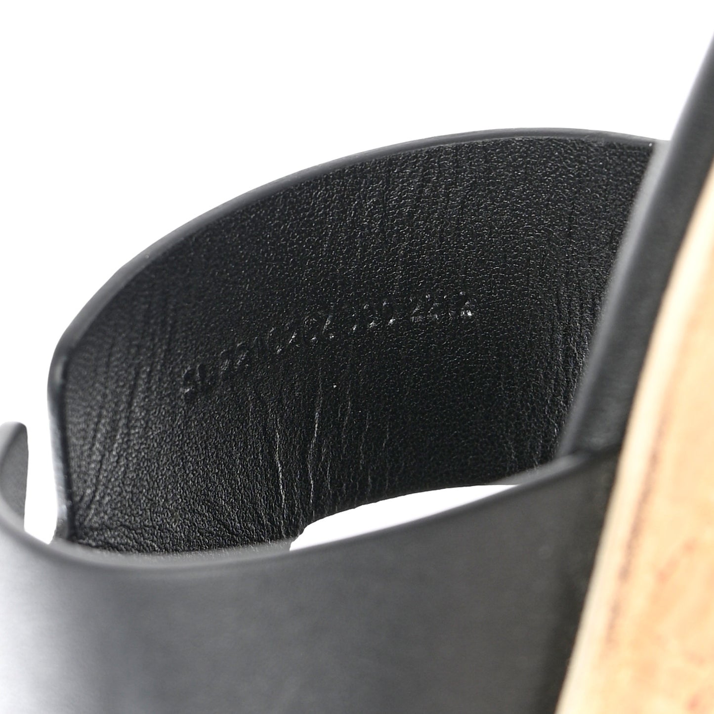 Calfskin Cork Eze 30 Sandals 39 Black