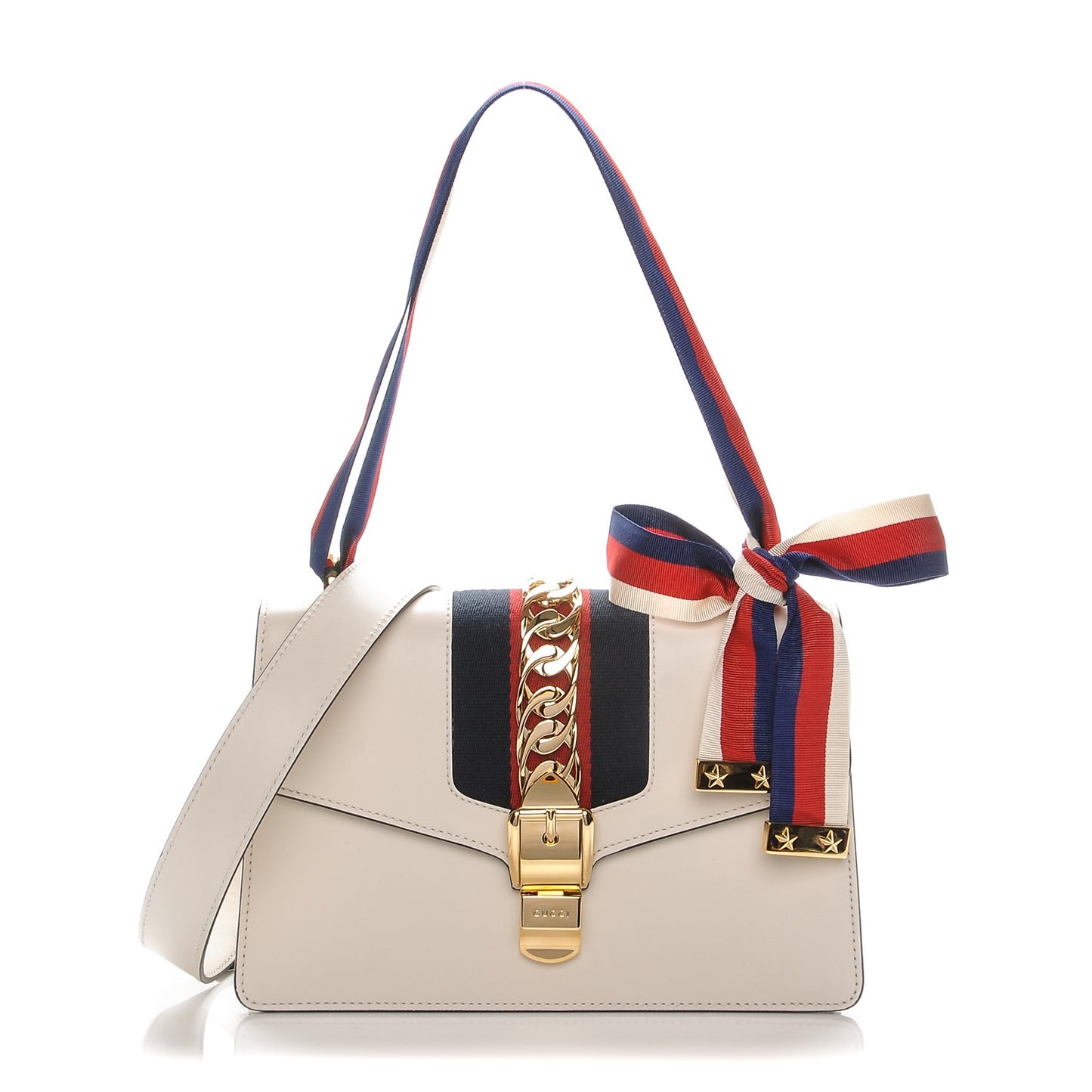 Calfskin Small Sylvie Shoulder Bag Off White