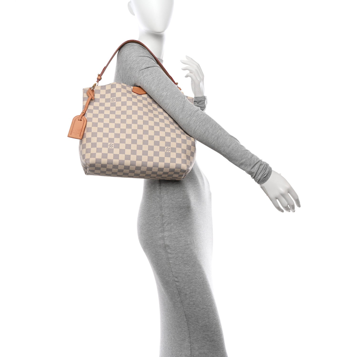 Louis Vuitton Damier Azur Graceful PM Rose Ballerine 2 of 12